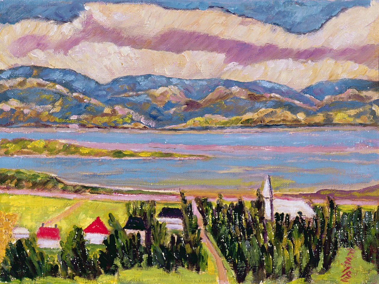St. Germain, Quebec (olie på linned) af Patricia Contemporary Artist Eyre