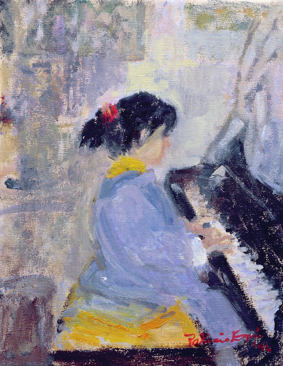 På klaveret, 1994 af Patricia Espir