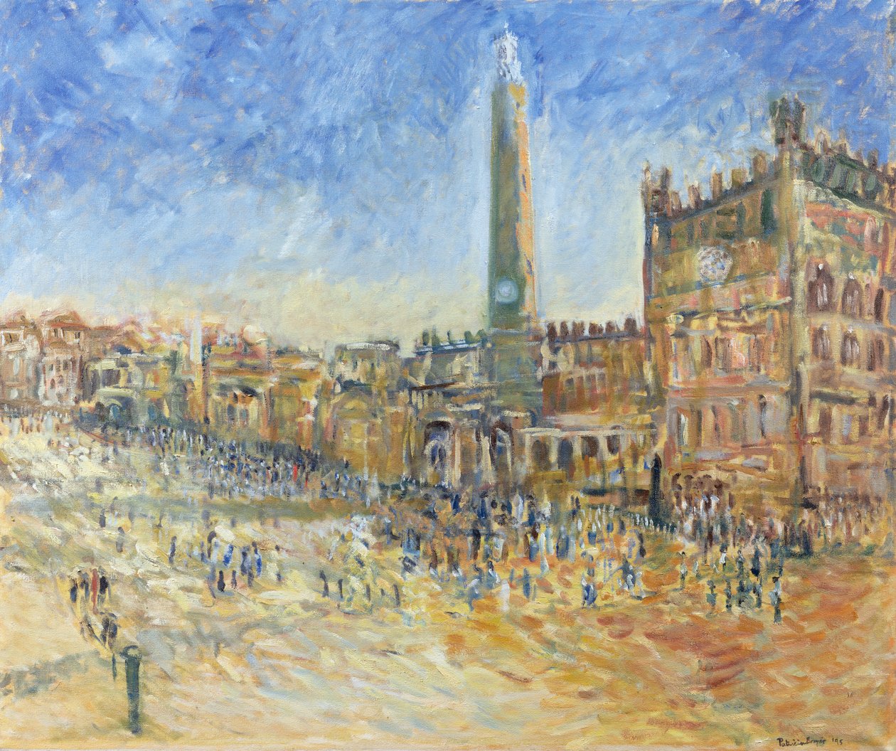Piazzaen i Siena, 1995 af Patricia Espir