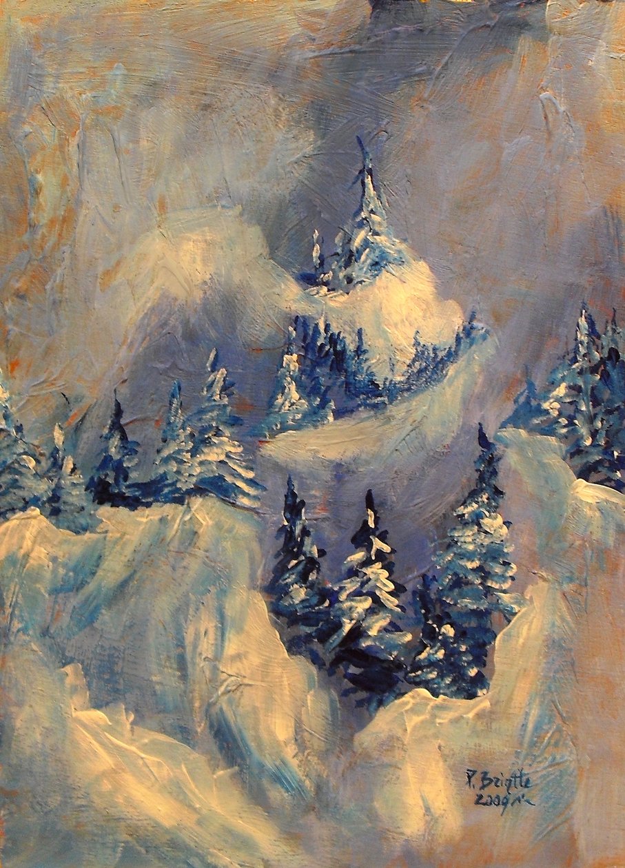Big Horn Peak, 2009 (akryl på træ) af Patricia Brintle