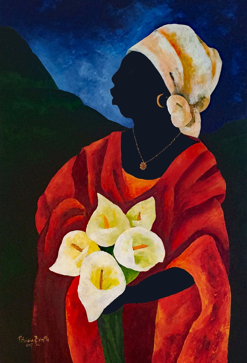 Callas five, 2017 (akryl på lærred) af Patricia Brintle