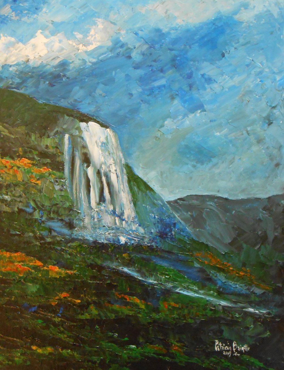 Caskad home, 2015 (akryl på artistboard) af Patricia Brintle
