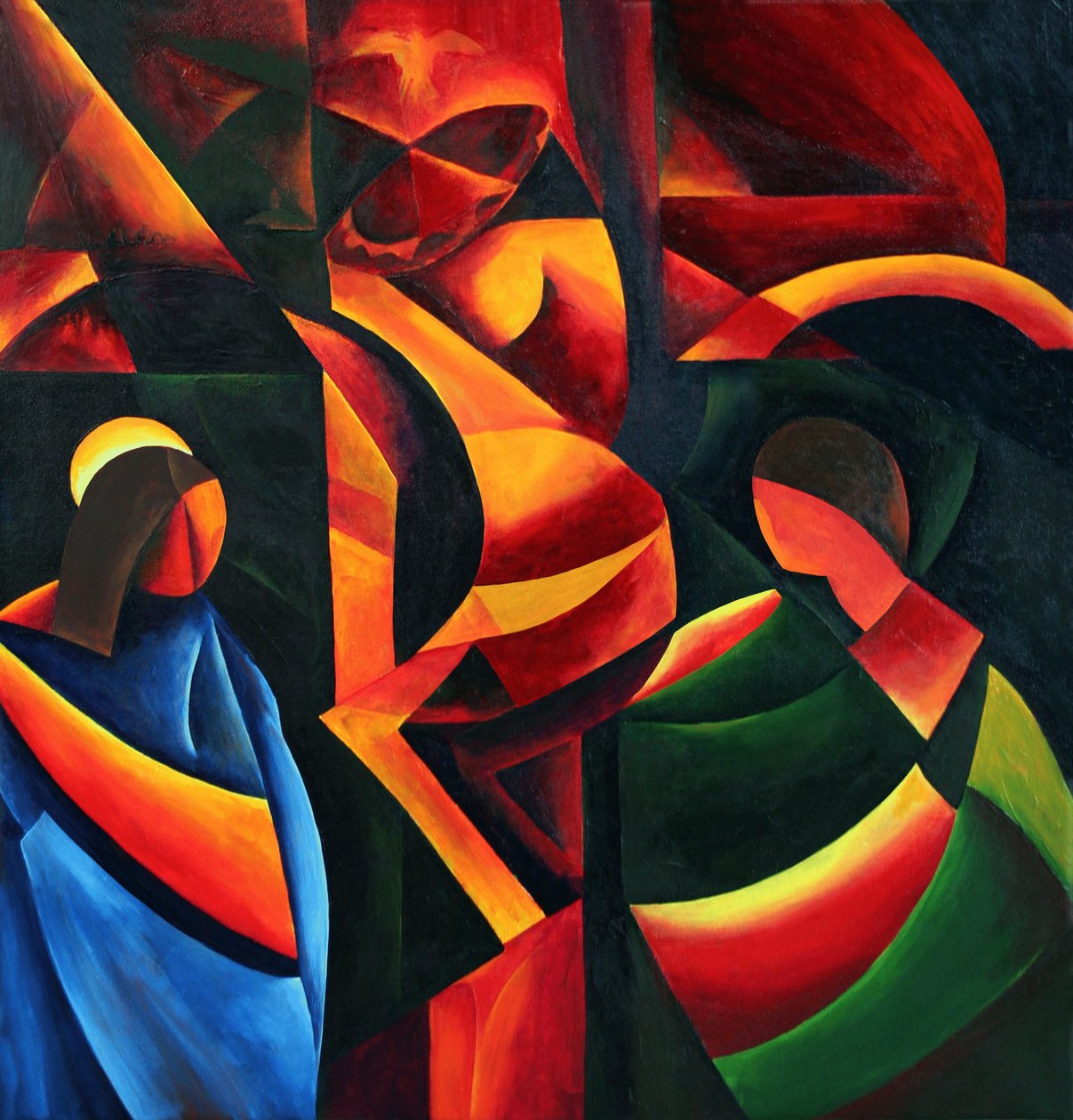 Christ - Last breath, 2008 (akryl på lærred) af Patricia Brintle
