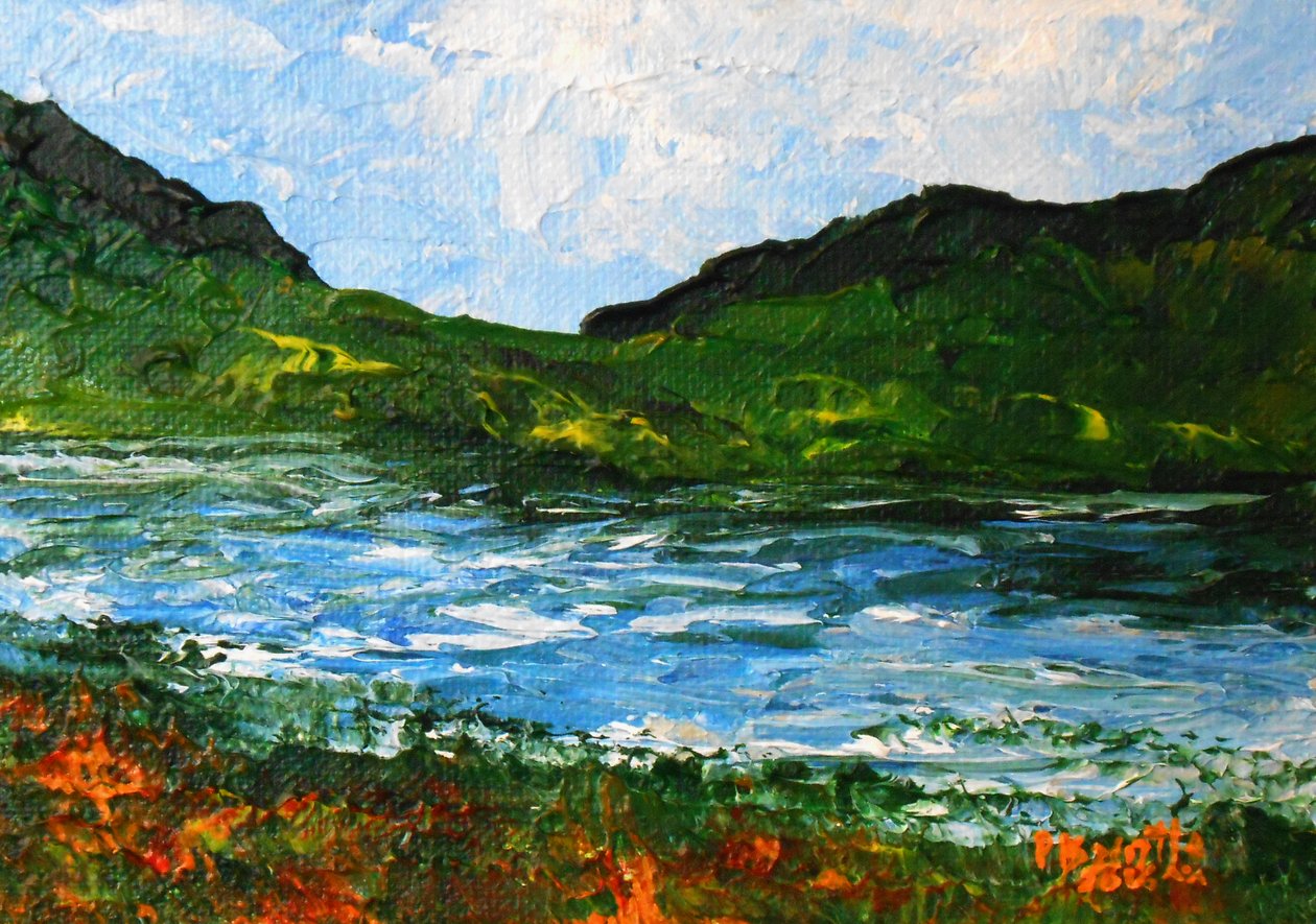 Limbe pastorale, 2016 (akryl på kunstnertavle) af Patricia Brintle