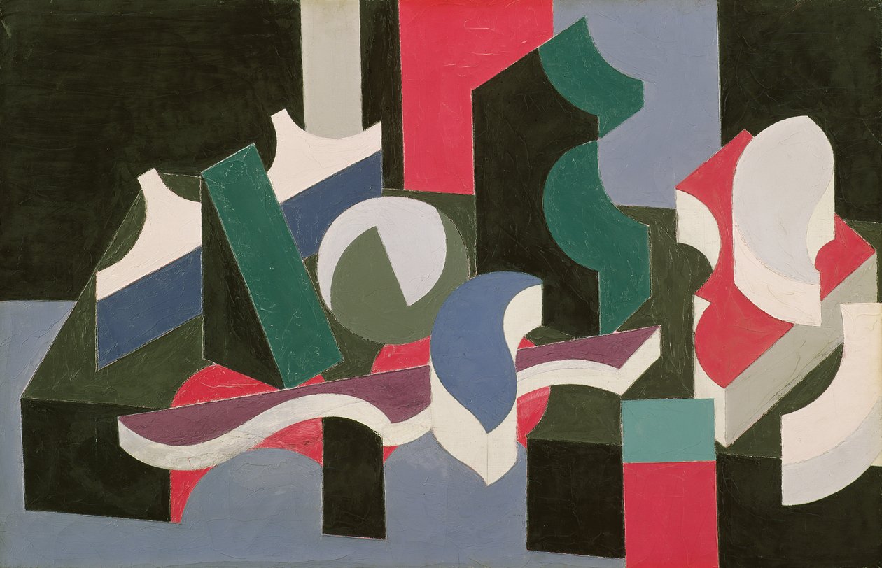 Forms, 1919-20 (olie og blyant på lærred) af Patrick Henry Bruce