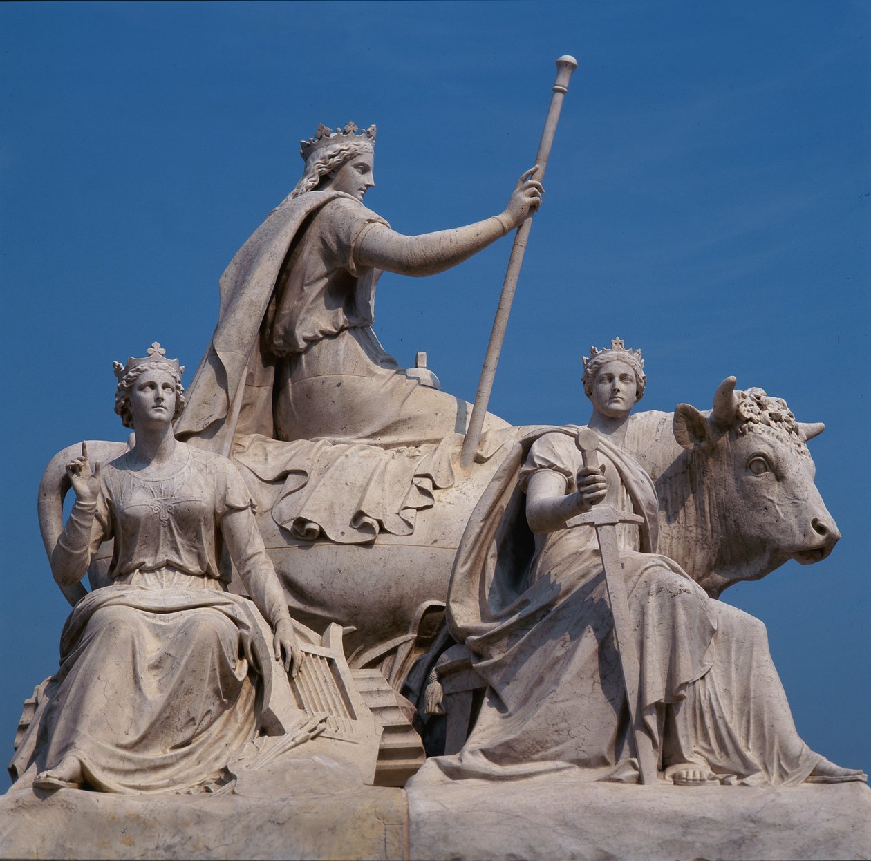 Europa, skulpturgruppe fra Albert Memorial, 1871 af Patrick MacDowell