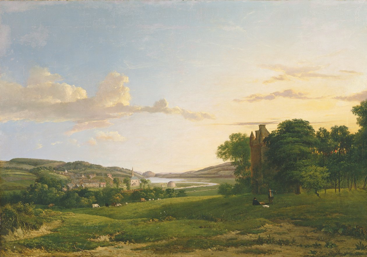 Udsigt over Cessford og landsbyen Caverton, Roxboroughshire i det fjerne, 1813 af Patrick Nasmyth