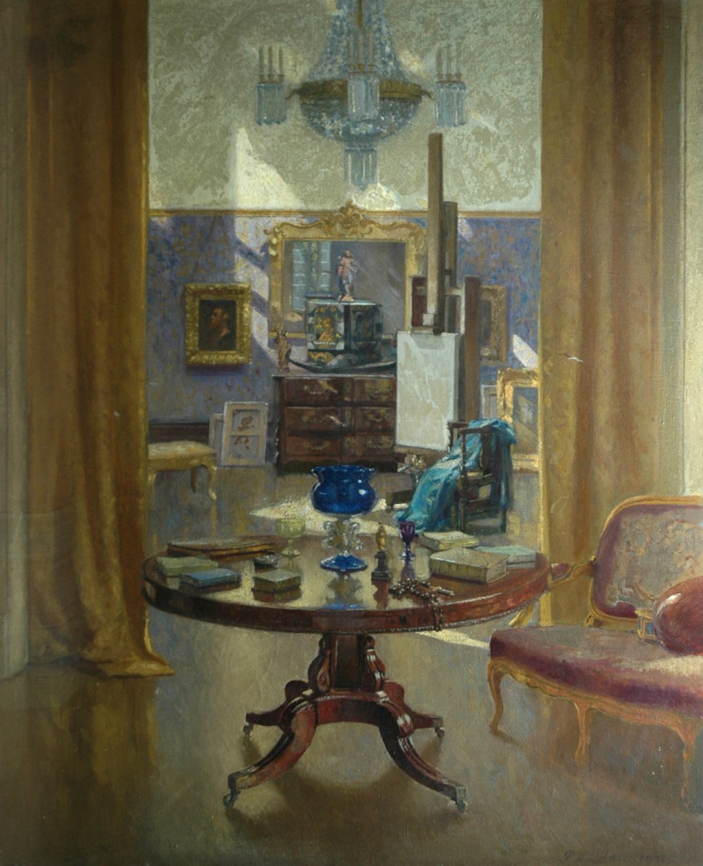 Kunstnerens atelier, 1921 af Patrick William Adam