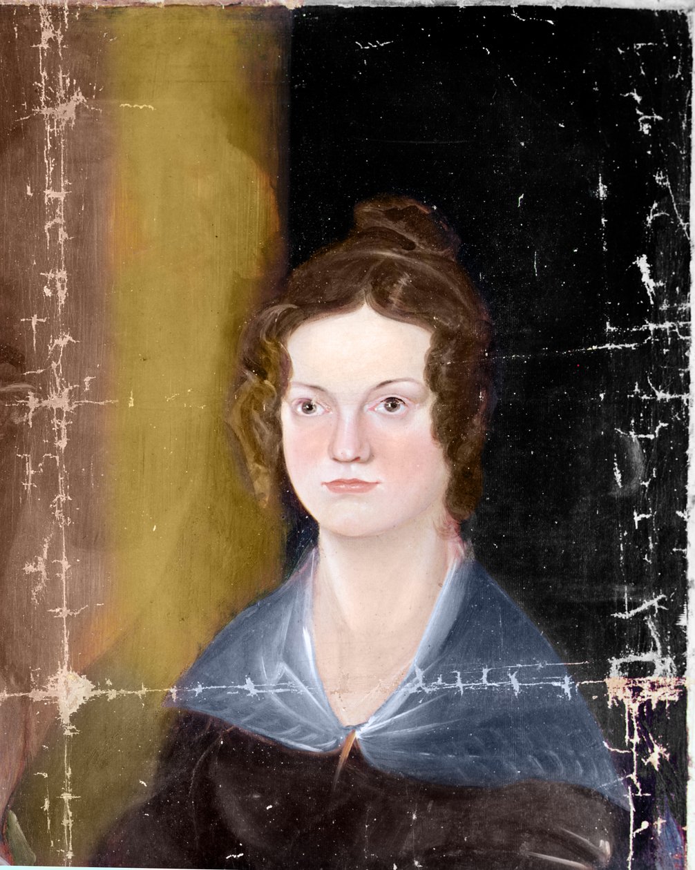 Portræt af Bronte Sisters, detalje, ca. 1834 (olie på lærred) af Patrick Branwell Bronte