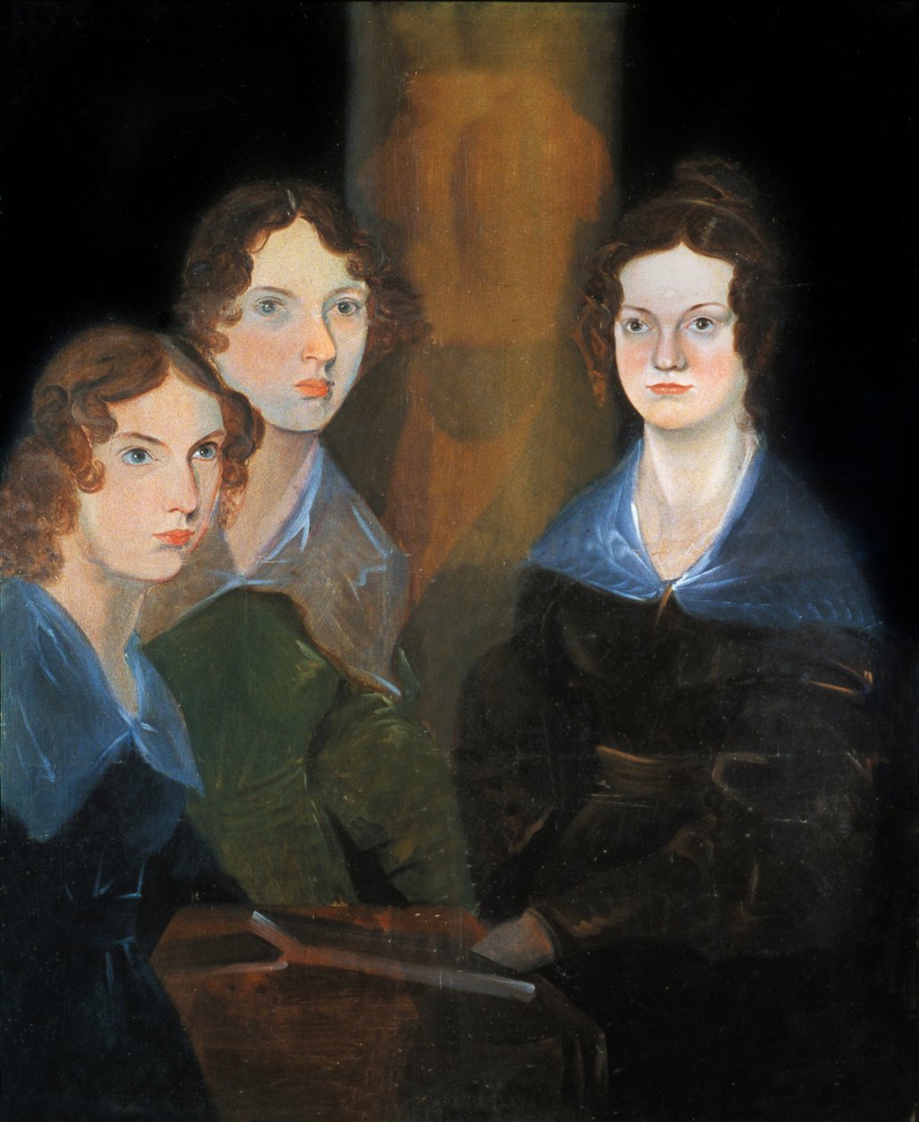 Portræt af de tre Bronte-søstre: Charlotte Bronte af Patrick Branwell Bronte