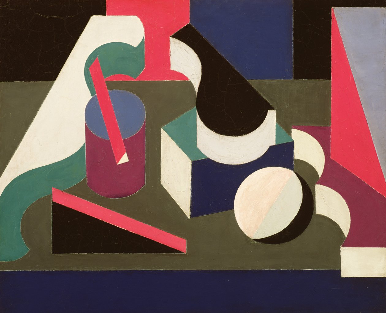 Forms, 1918-19 (olie & grafit på lærred) af Patrick Henry Bruce
