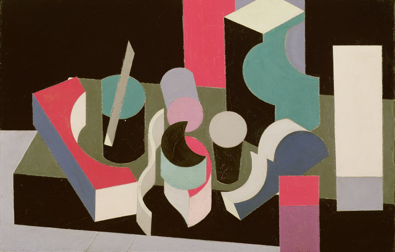 Peinture Nature Morte, 1919 (olie og blyant på lærred) af Patrick Henry Bruce