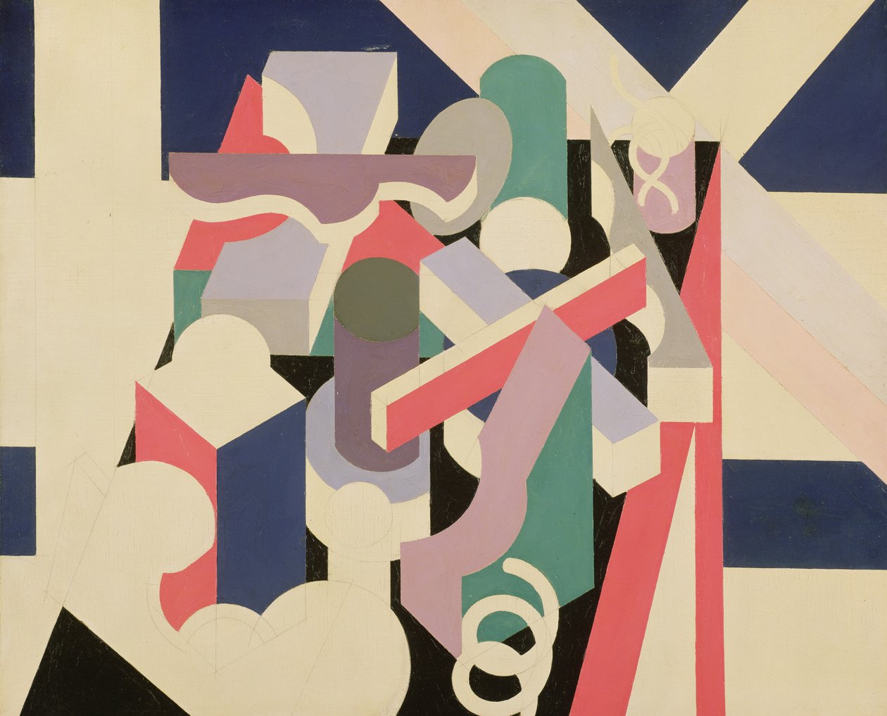 Peinture Nature Morte, 1923-24 (olie og blyant på lærred) af Patrick Henry Bruce
