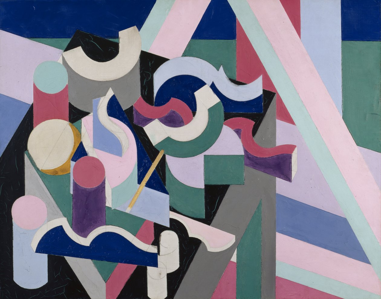 Peinture Nature morte, ca. 1924 (olie og grafit på lærred) af Patrick Henry Bruce