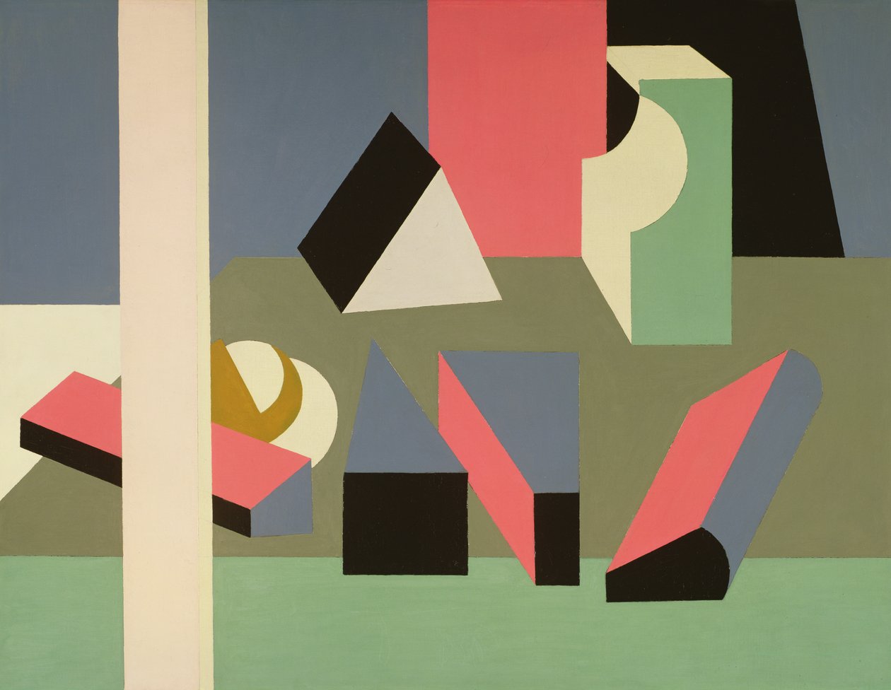 Stilleben #12, 1925-28 (olie og blyant på lærred) af Patrick Henry Bruce