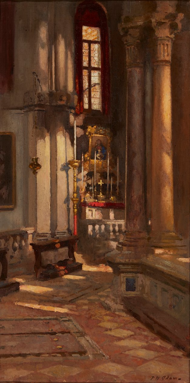 San Zaccaria, Venedig (olie på lærred) af Patrick William Adam