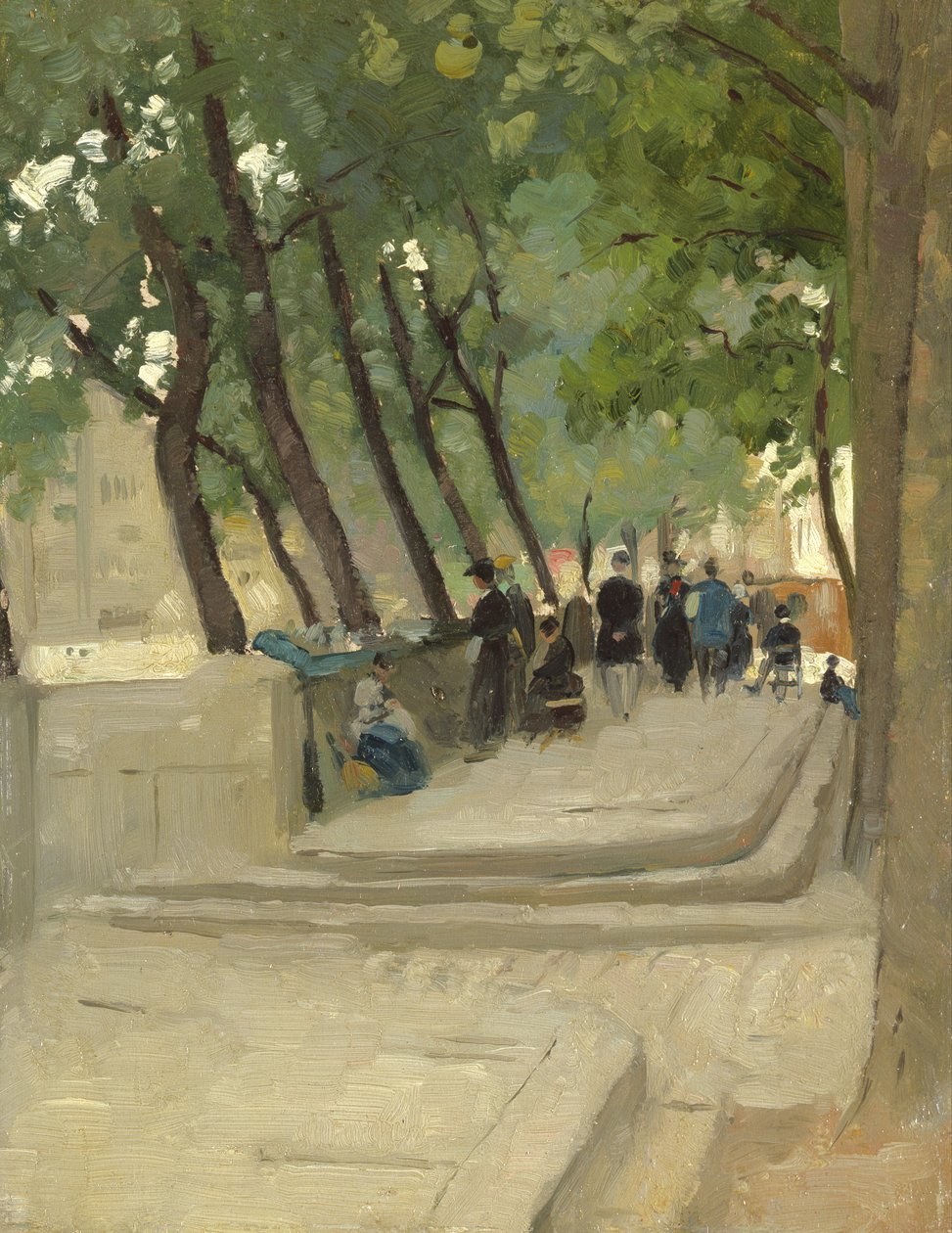 Bogmarkedets venstre bred, Paris, ca. 1900 af Patrick William Adam