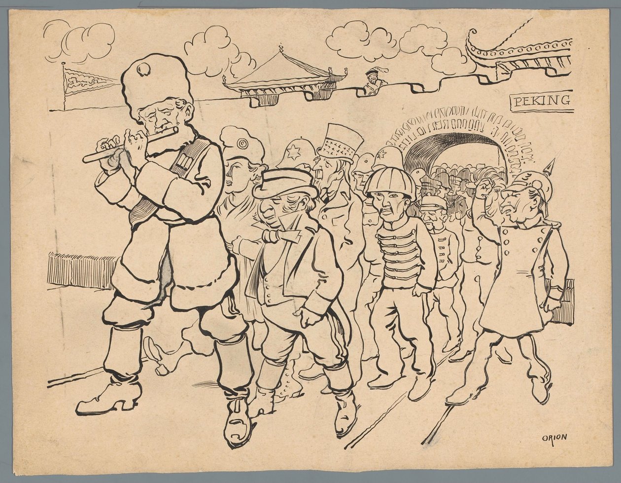 Rusland lokker lande ud af Kina af Patricq Kroon (signed by artist)