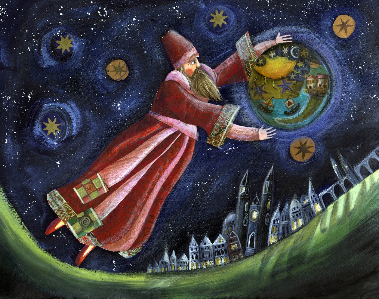 Michel de Nostradamus, astrolog. Illustration af Patrizia La Porta. af Patrizia La Porta