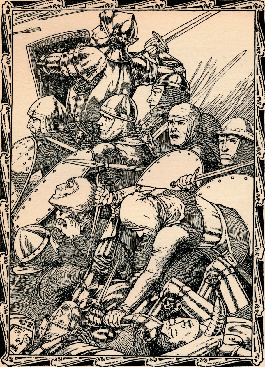 Ved slaget ved Agincourt, 1902 af Patten Wilson