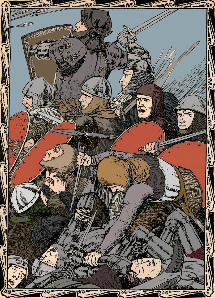 Ved slaget ved Agincourt, 1902 af Patten Wilson