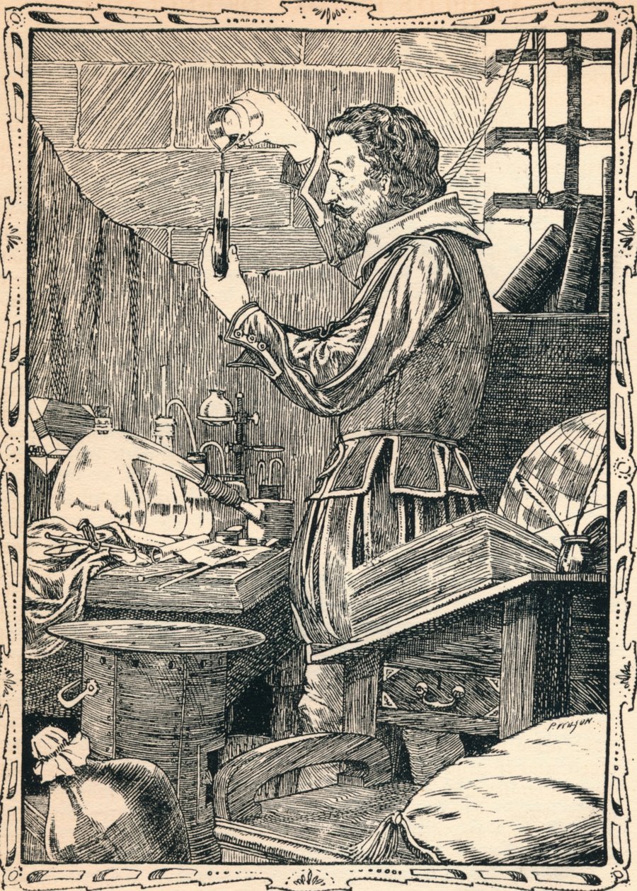 Guy Fawkes forbereder den langsomme kamp, 1902 af Patten Wilson