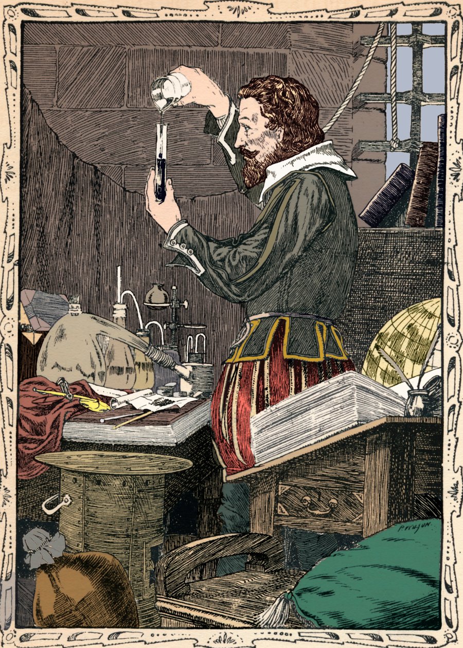 Guy Fawkes forbereder den langsomme kamp, 1902 af Patten Wilson