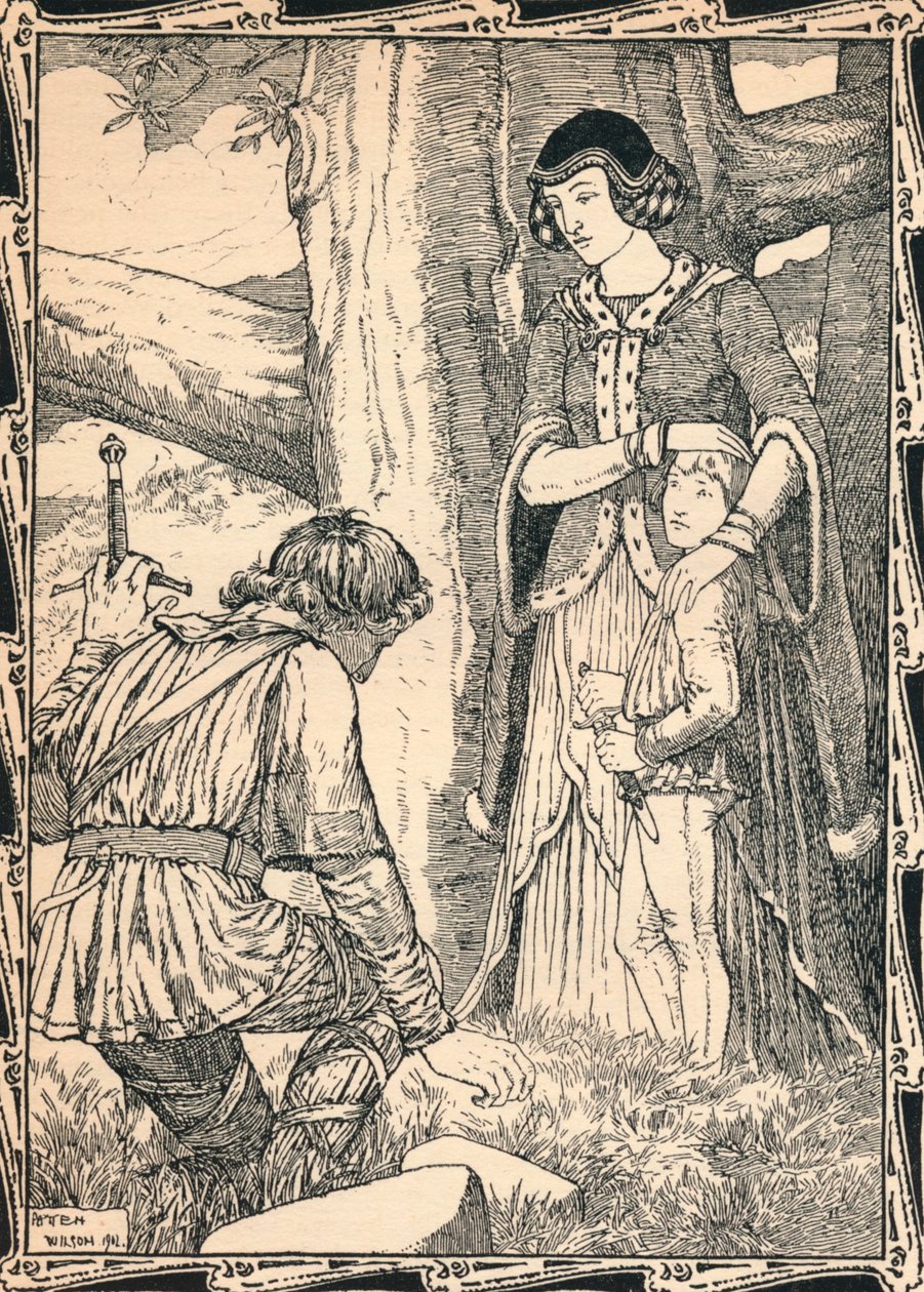 Margaret og røveren, 1902 af Patten Wilson