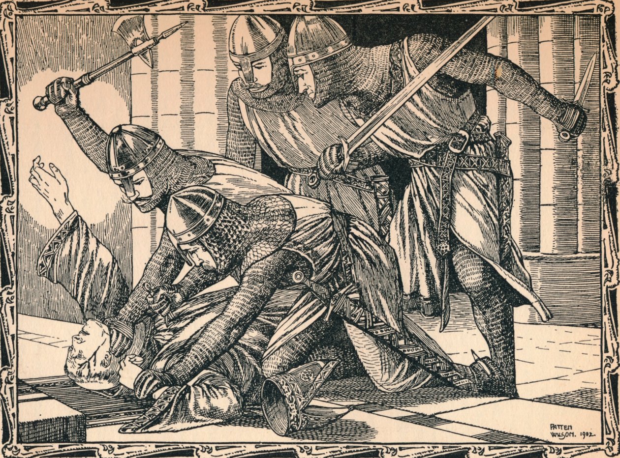 Mordet på Thomas A Becket, 1902 af Patten Wilson