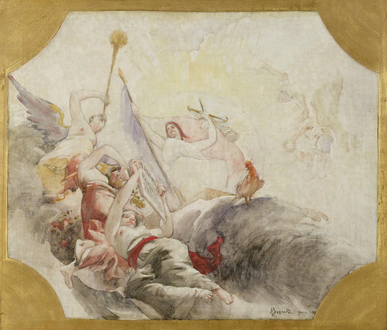 Republikkens triumf, studie til udsmykning af rådhuset i det 19. arrondissement, 1880 af Paul Albert Besnard
