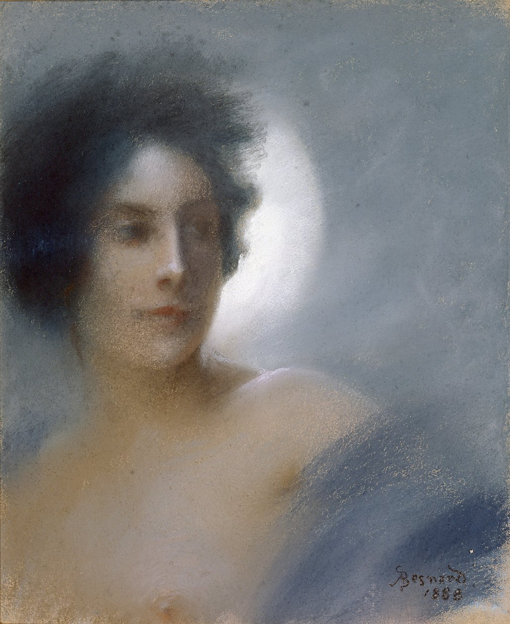 Kvinde med halvmåne eller Formørkelse, 1888 (pastel på papir) af Paul Albert Besnard