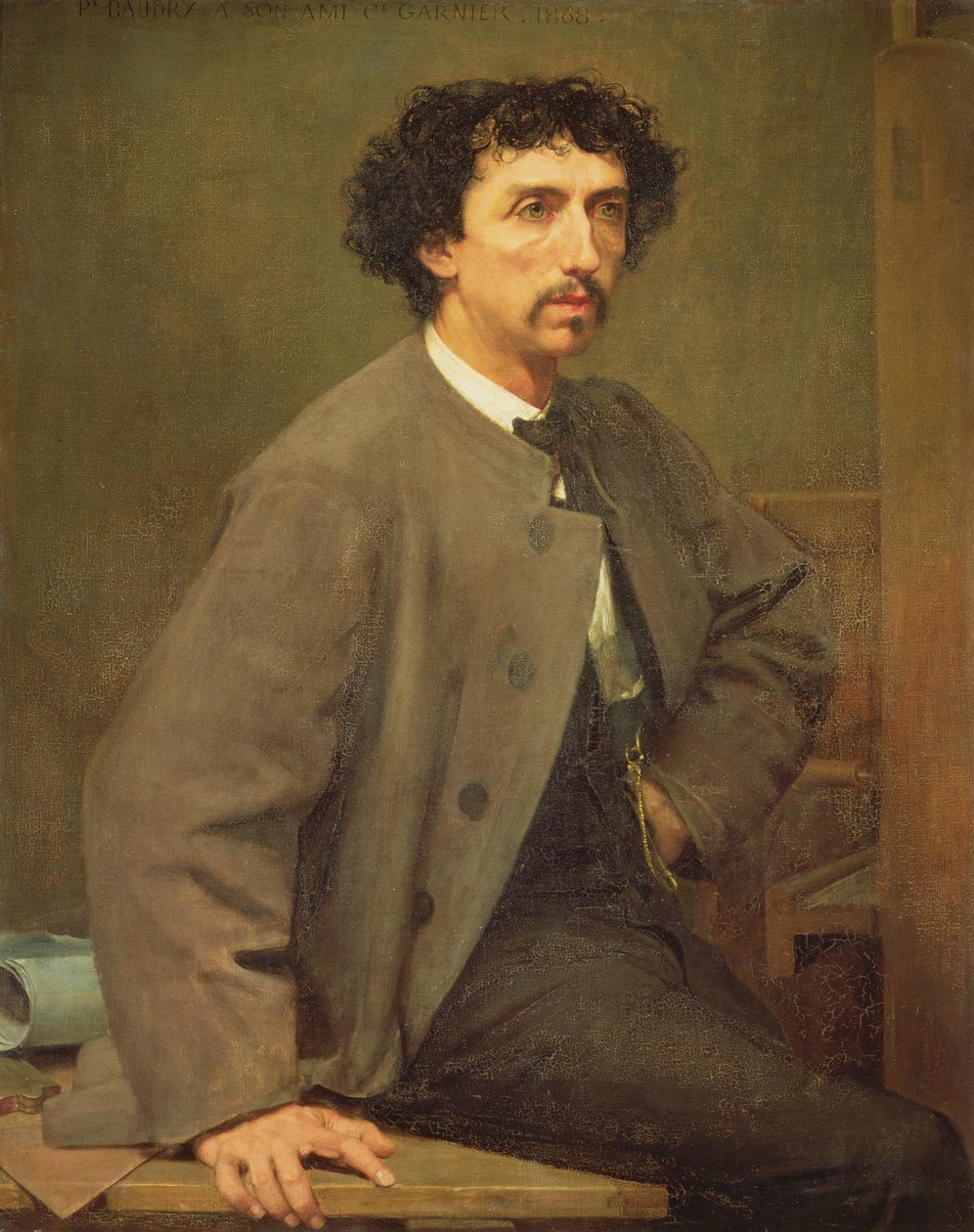Portræt af Charles Garnier, en ven af kunstneren, 1868 af Paul Baudry