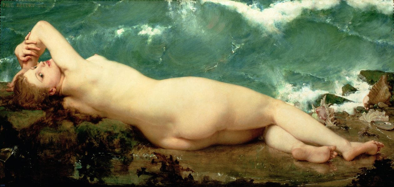 Perlen og bølgen, 1862 af Paul Baudry
