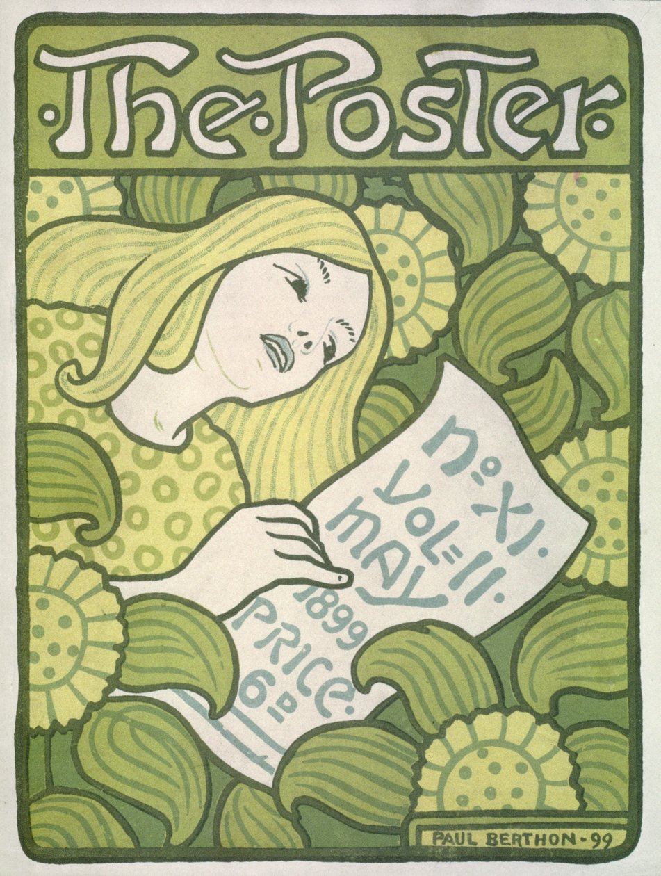 Forside af The Poster, bind II, nr. 11, maj 1899 af Paul Berthon