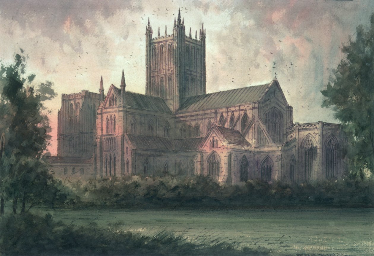 Wells Cathedral: udsigt fra sydøst af Paul Braddon