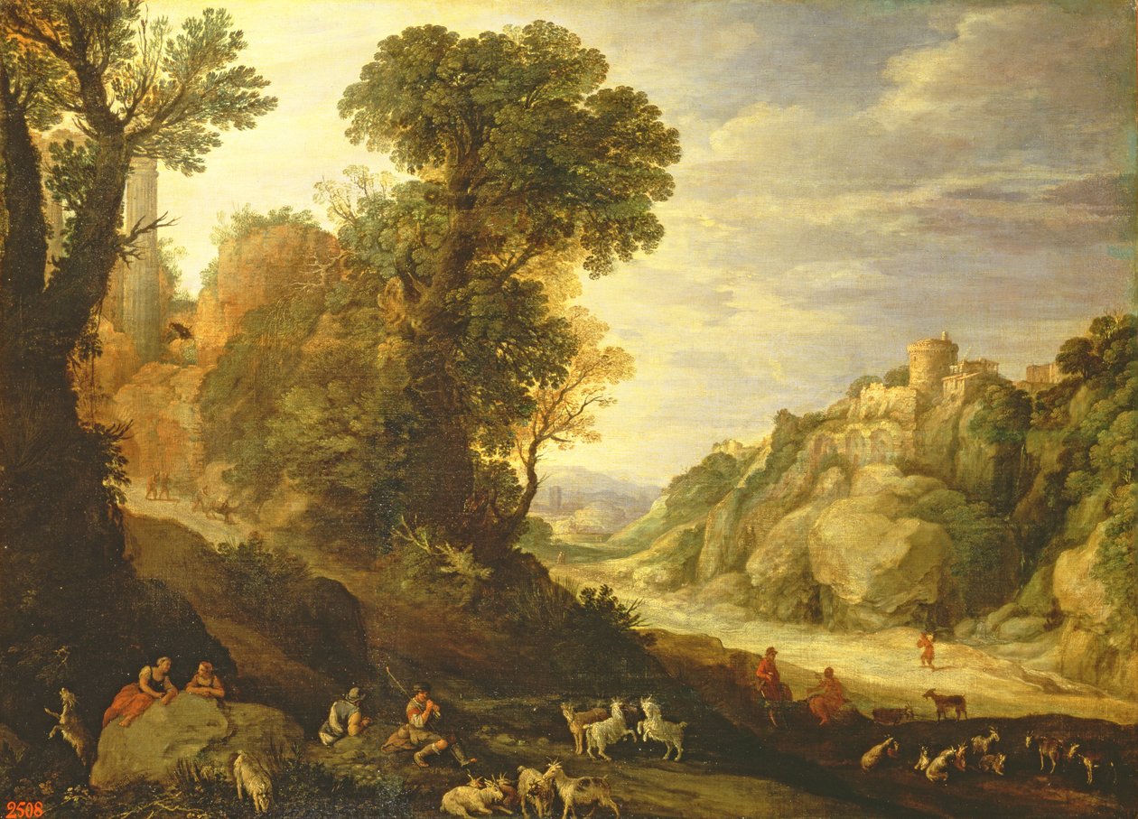 Et bjerglandskab, 1626 af Paul Bril