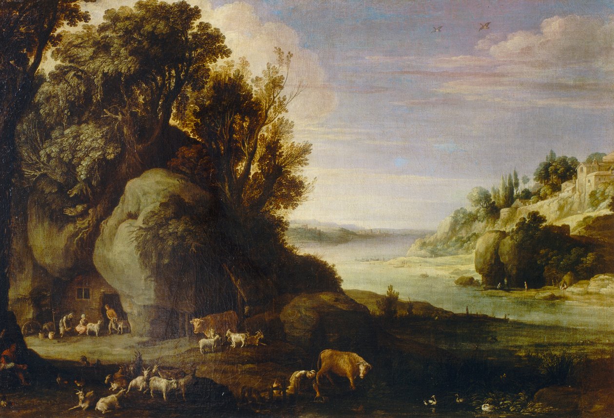 Landskab med flokke og hyrder af Paul Bril