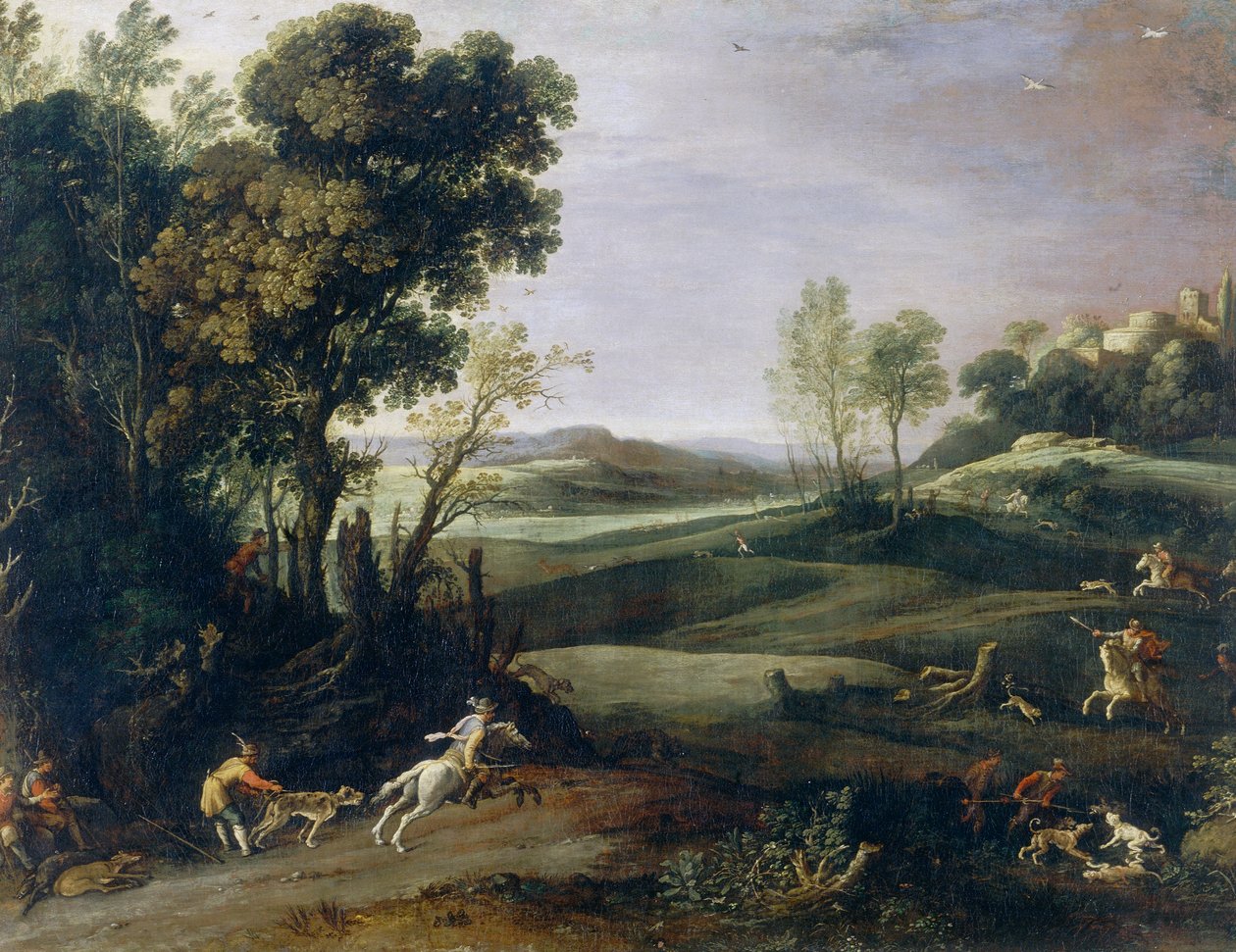 Vildsvinejagt af Paul Bril