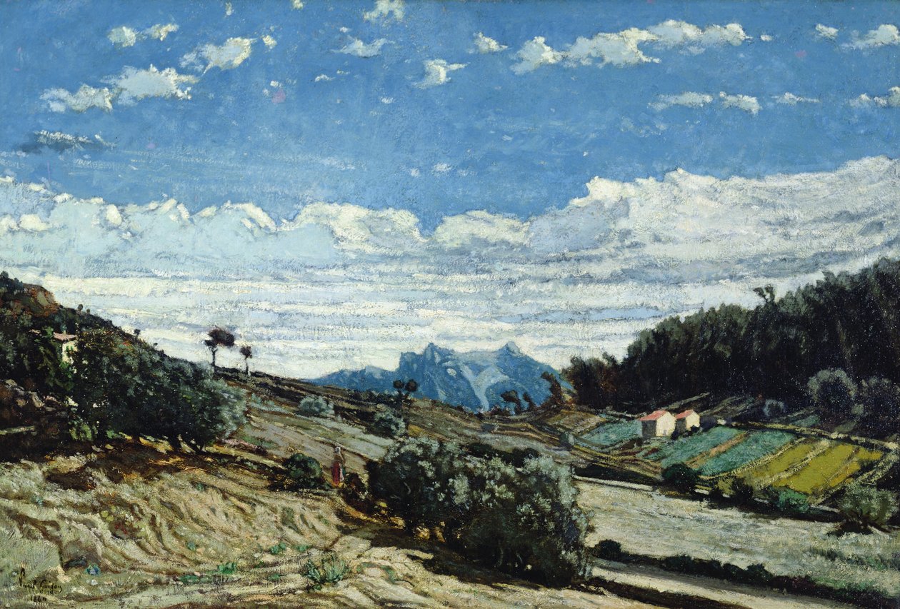 Landskab i Provence, 1860 af Paul Camille Guigou
