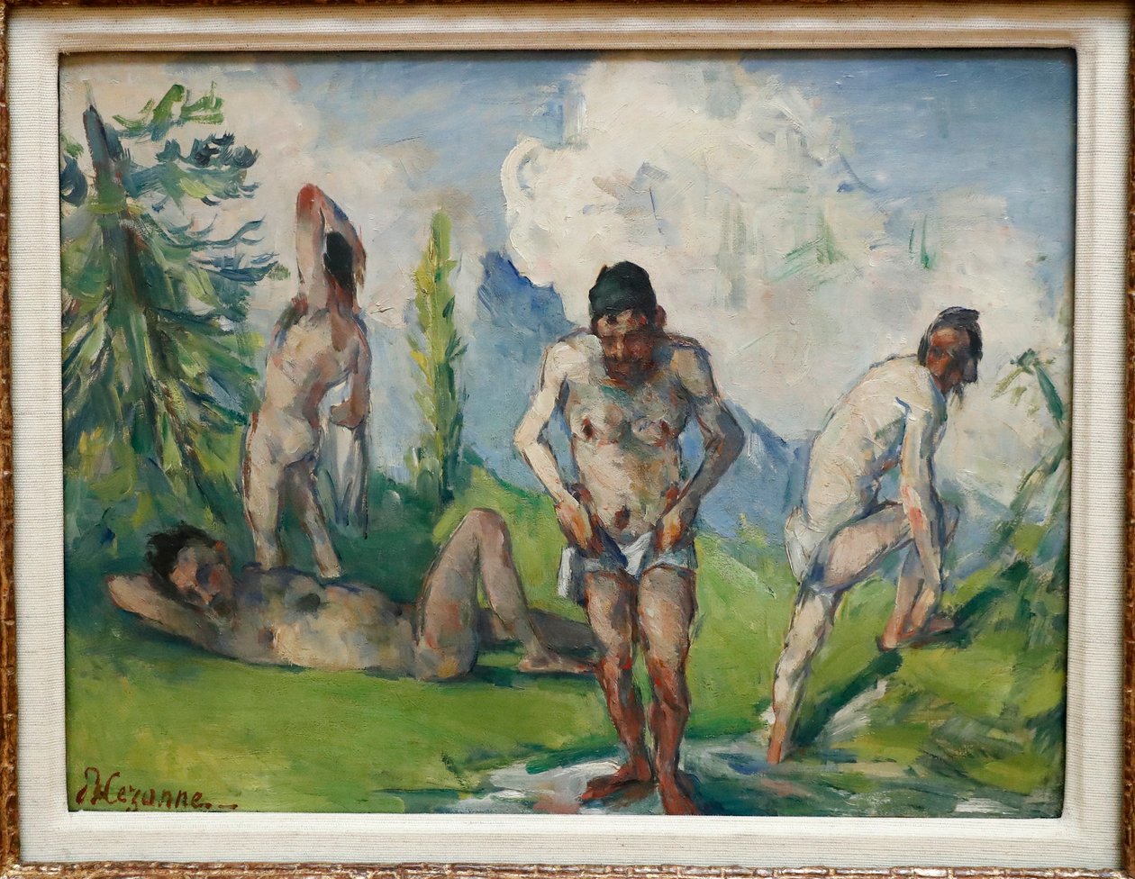 Hvilende badegæster, 1876-78 af Paul Cézanne