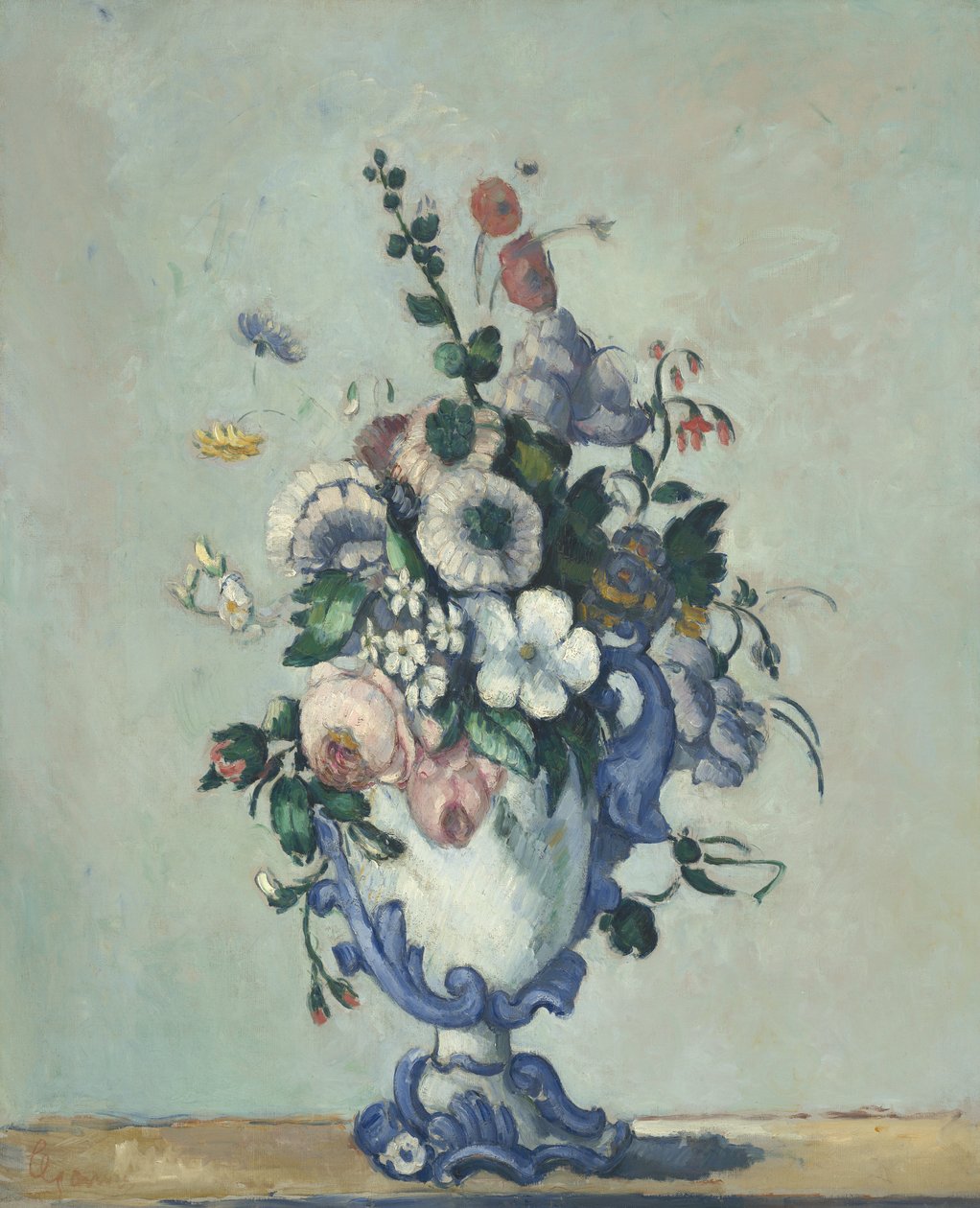 Blomster i en rokokovase, ca. 1876 af Paul Cézanne