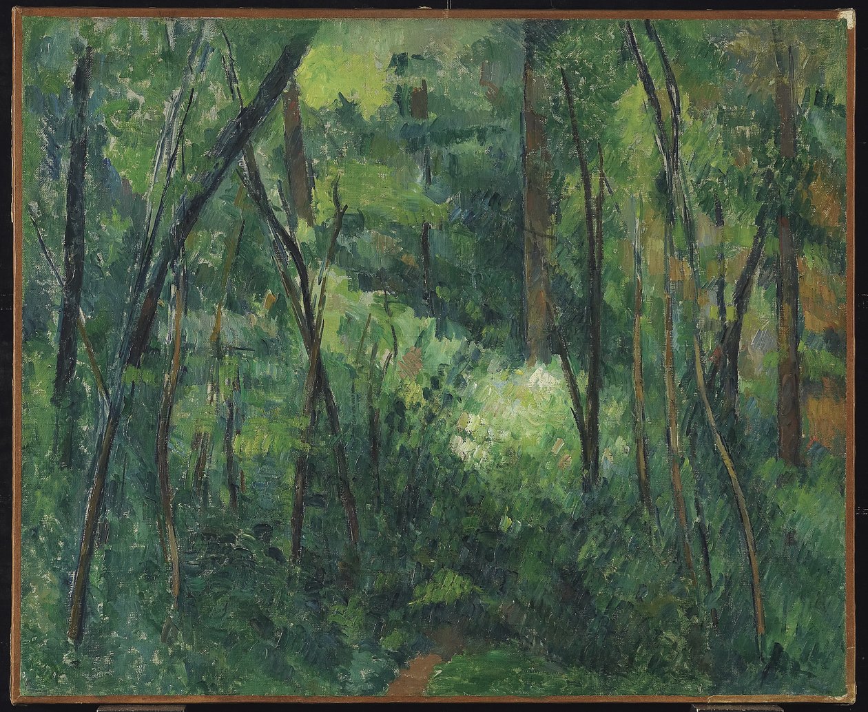 Interiør af en skov, ca. 1885 af Paul Cézanne