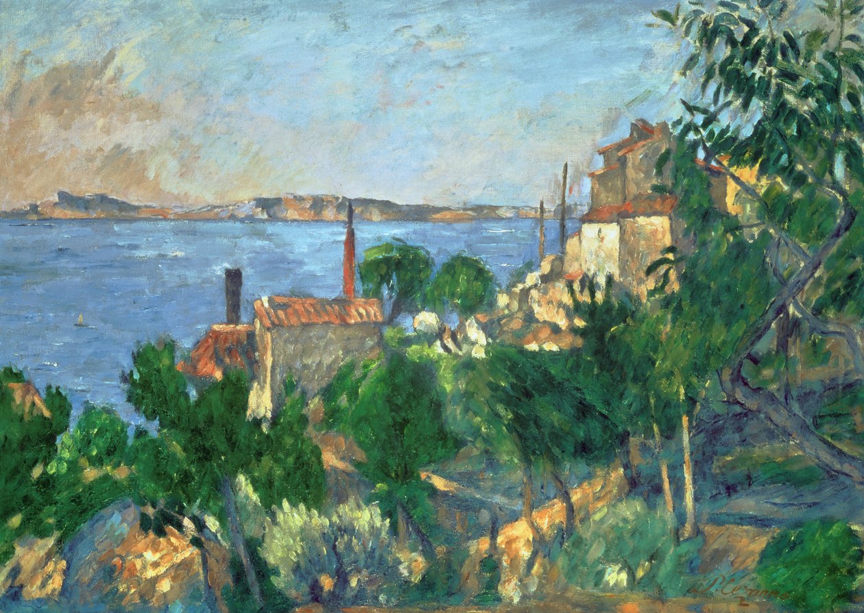 Havet ved L"Estaque, juli 1876 af Paul Cézanne