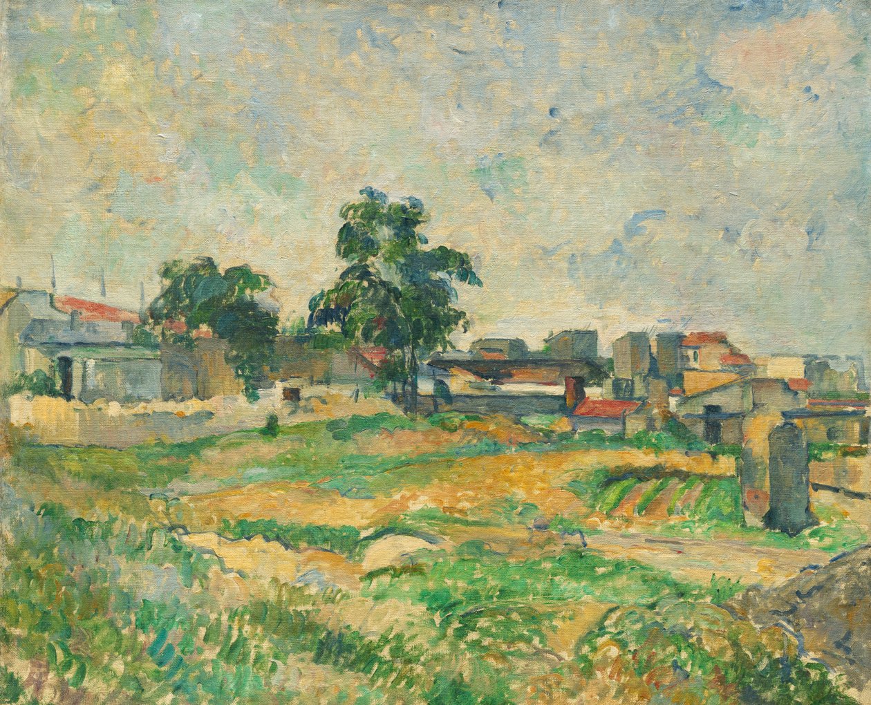Landskab nær Paris, ca. 1876 af Paul Cézanne