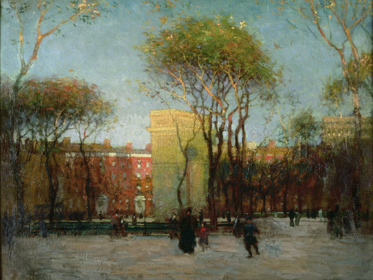 Washington Square, New York, ca. 1900 af Paul Cornoyer