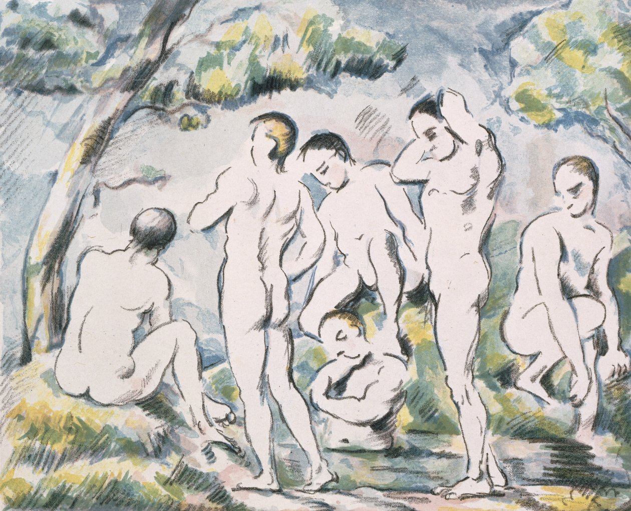 Badende i et landskab, 1898 af Paul Cézanne