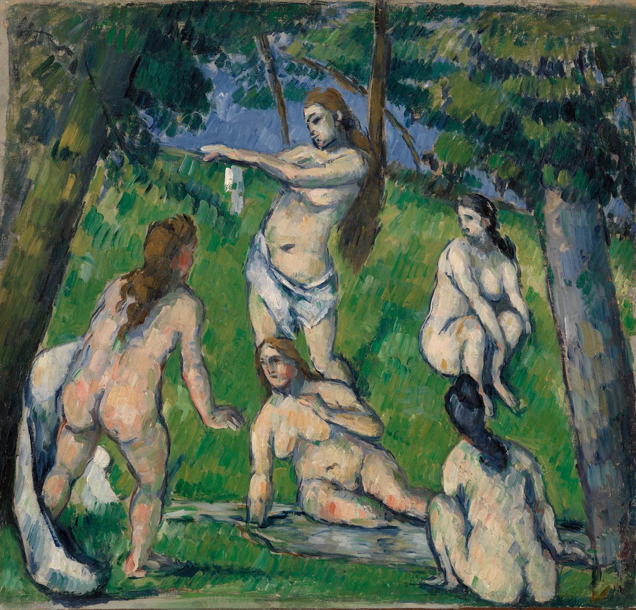 Fem Badende, 1877-78 af Paul Cézanne