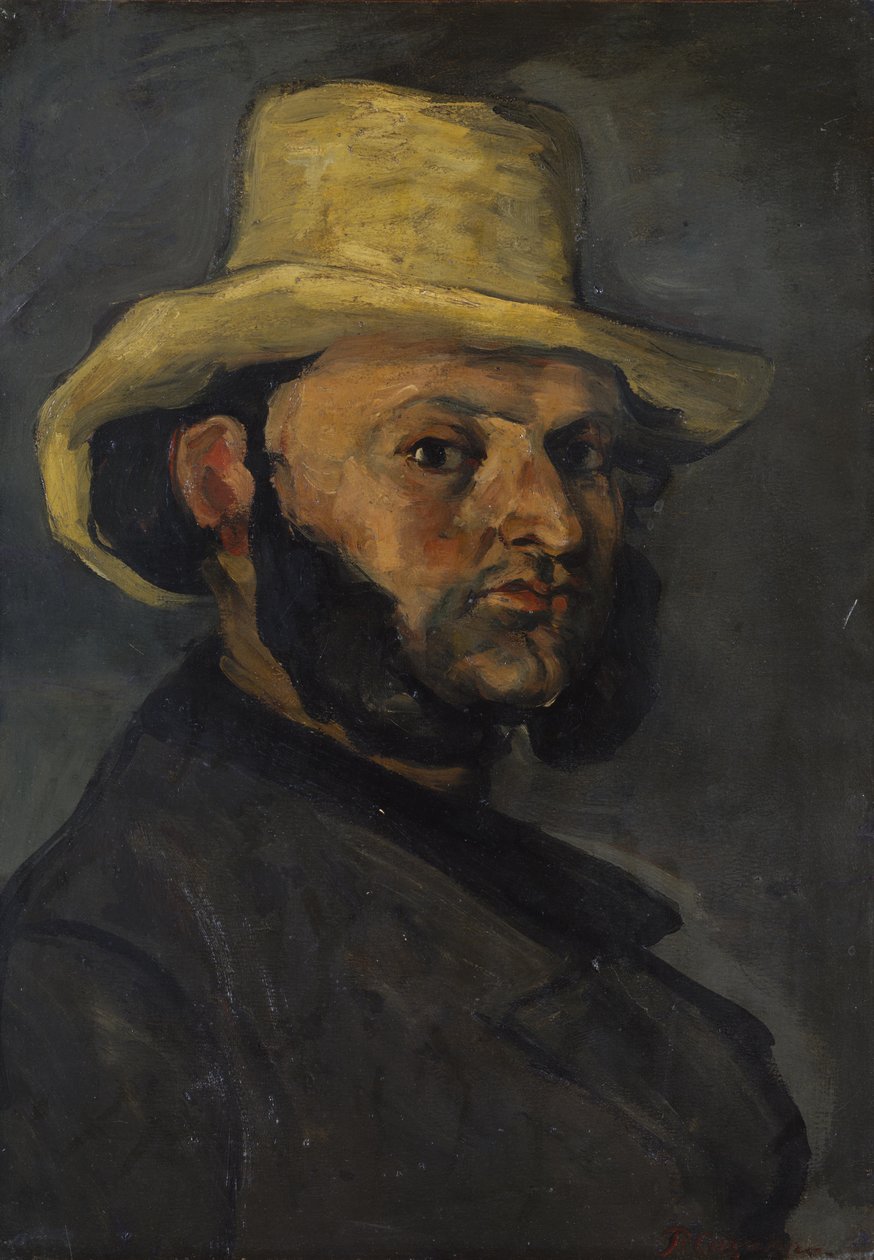 Gustave Boyer (f. 1840) i en halmhat af Paul Cézanne