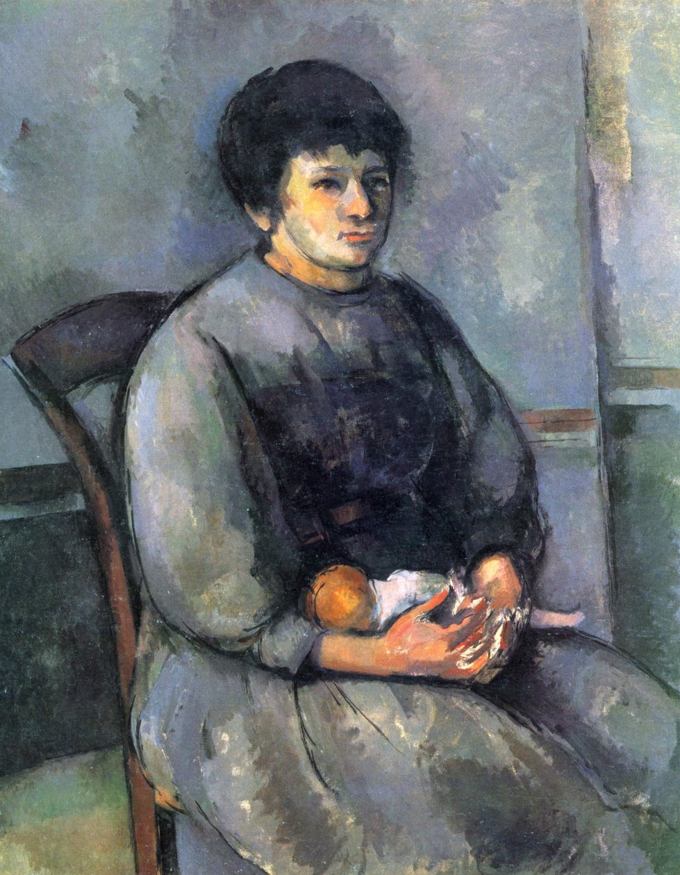 Ung pige med dukke af Paul Cézanne