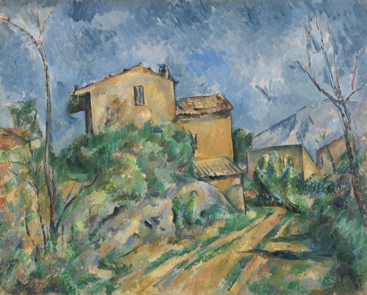 Maison Maria med udsigt over Château Noir af Paul Cézanne